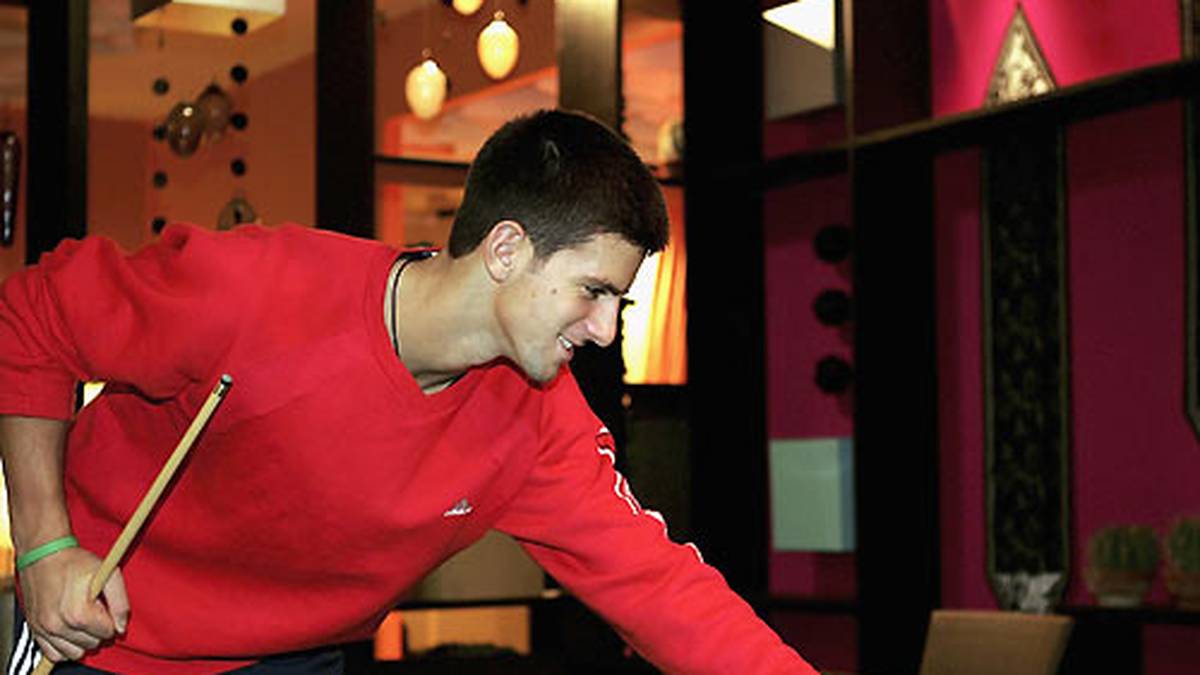 Zu seinen Leidenschaften zählt neben dem Tennis ein weiteres Spiel mit kleinen Kugeln: Billard