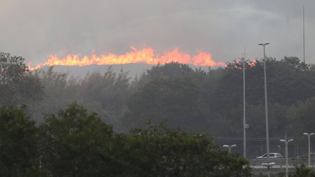 Feuer gefährdet Mountainbike-Strecke