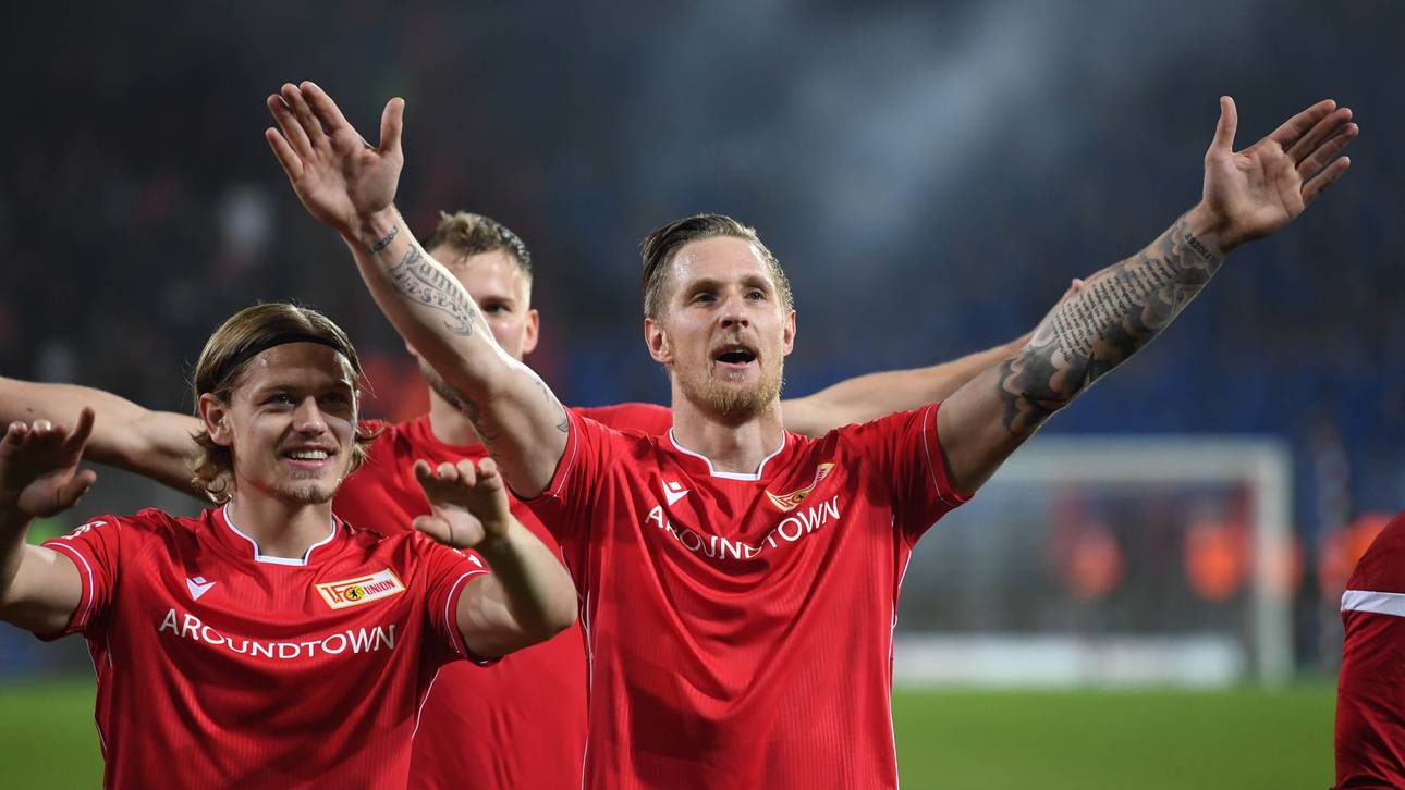 Sebastian Polter bejubelt ein Tor für Union Berlin