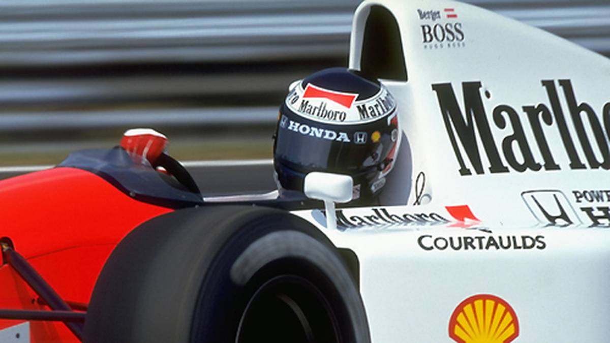 Berger im Jahr 1992 im Cockpit des McLaren Honda. 1990 verließ er Ferrari...