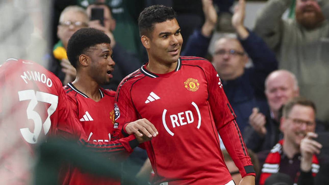 Casemiro (r.) brachte Manchester United in Führung