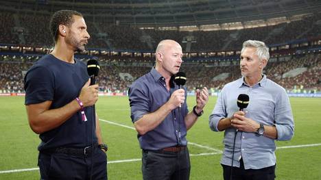 Die englischen Experten Rio Ferdinand, Alan Shearer und Gary Lineker 