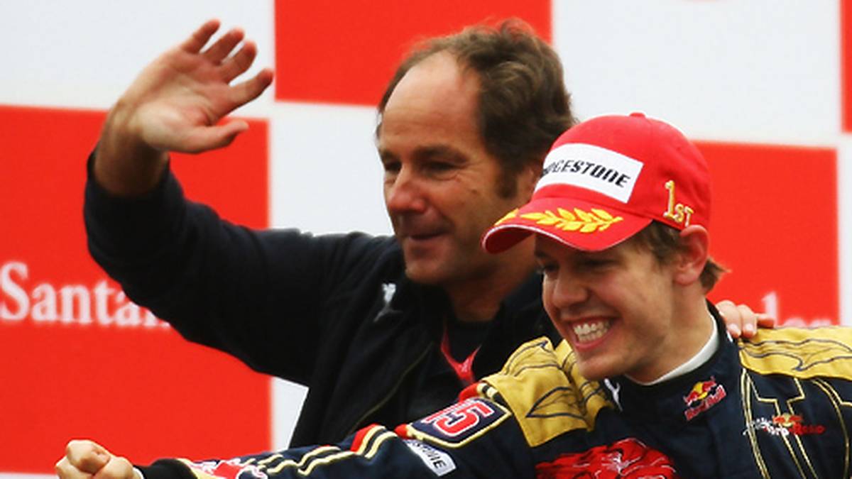 Sein letzter großer Triumph: Als Toro-Rosso-Anteilseigner und Förderer Sebastian Vettels feiert er dessen sensationellen Sieg 2008 in Monza