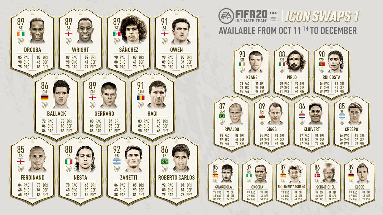 Die erste Welle der FIFA 20 Swap-Icons