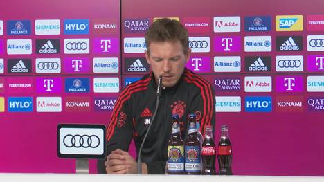 Jamal Musiala hat gegen Mainz ein gutes Spiel gemacht. Julian Nagelsmann lobt ihn deswegen auf der Pressekonferenz.