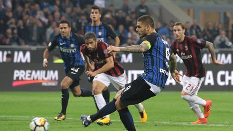 Inter-Torjäger Mauro Icardi entschied die Begegnung des 8. Ligaspieltags mit drei Toren im Alleingang
