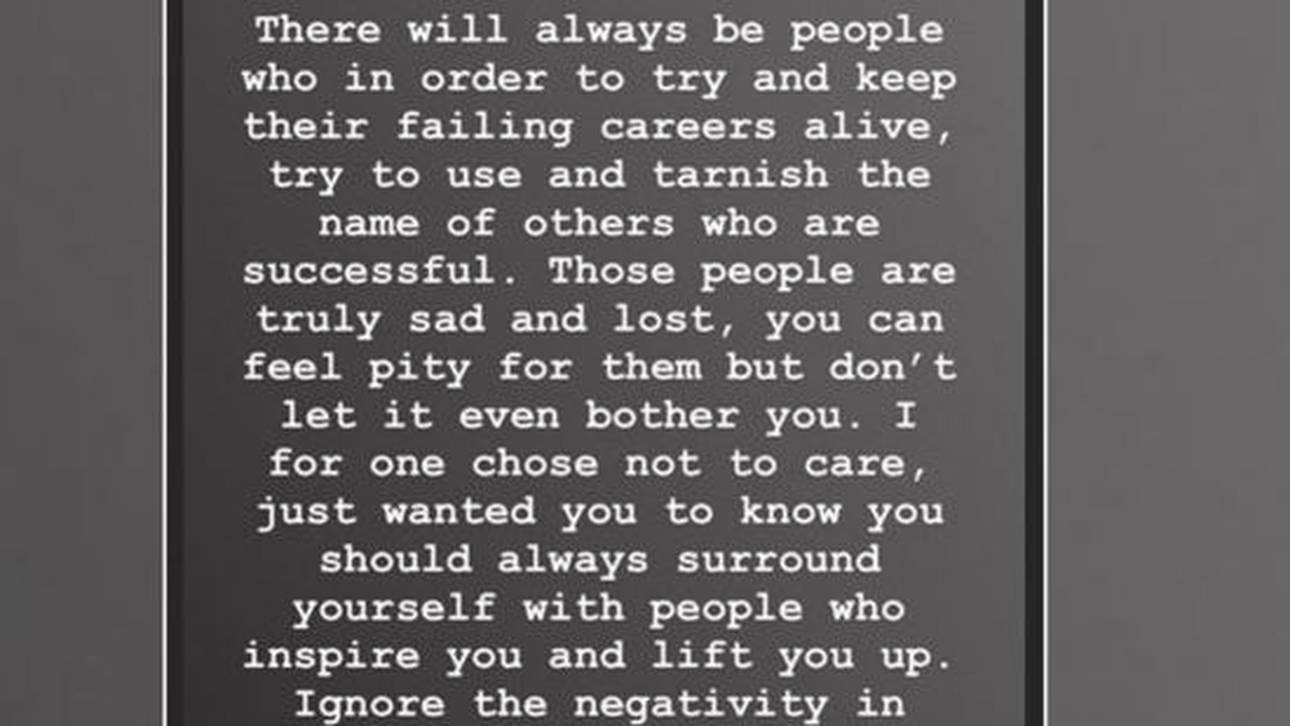 Die Instastory von Lewis Hamilton