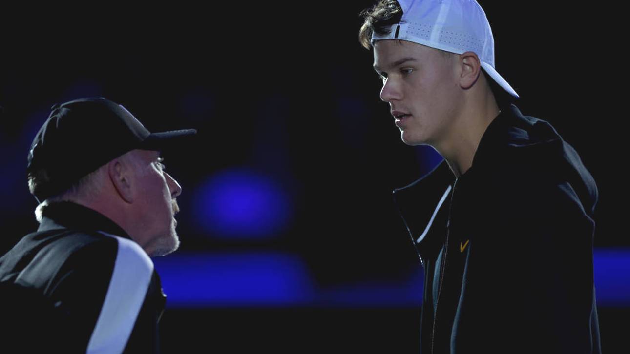 Boris Becker (links) coachte Holger Rune seit Oktober 2023