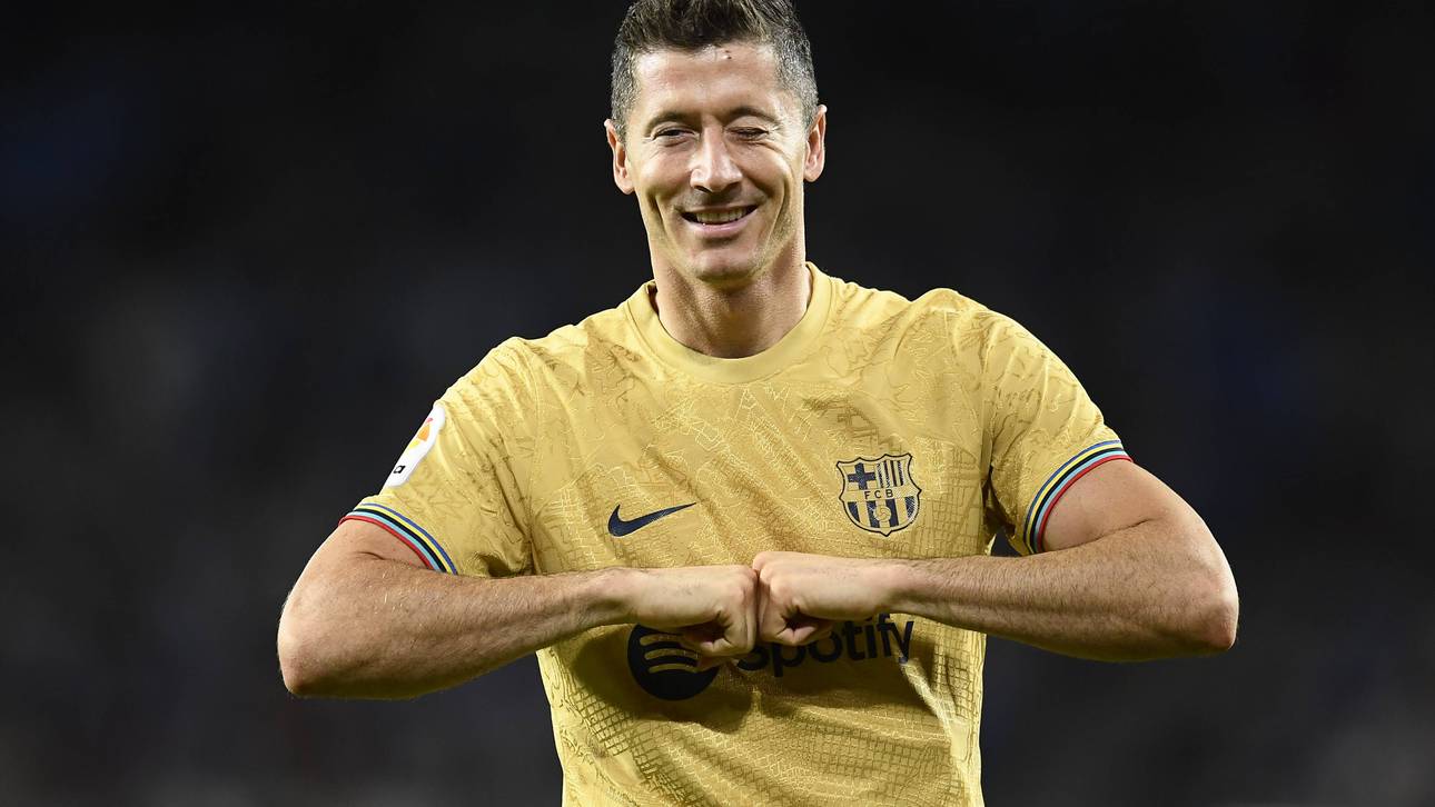 Robert Lewandowski erzielte den Führungstreffer für den FC Barcelona