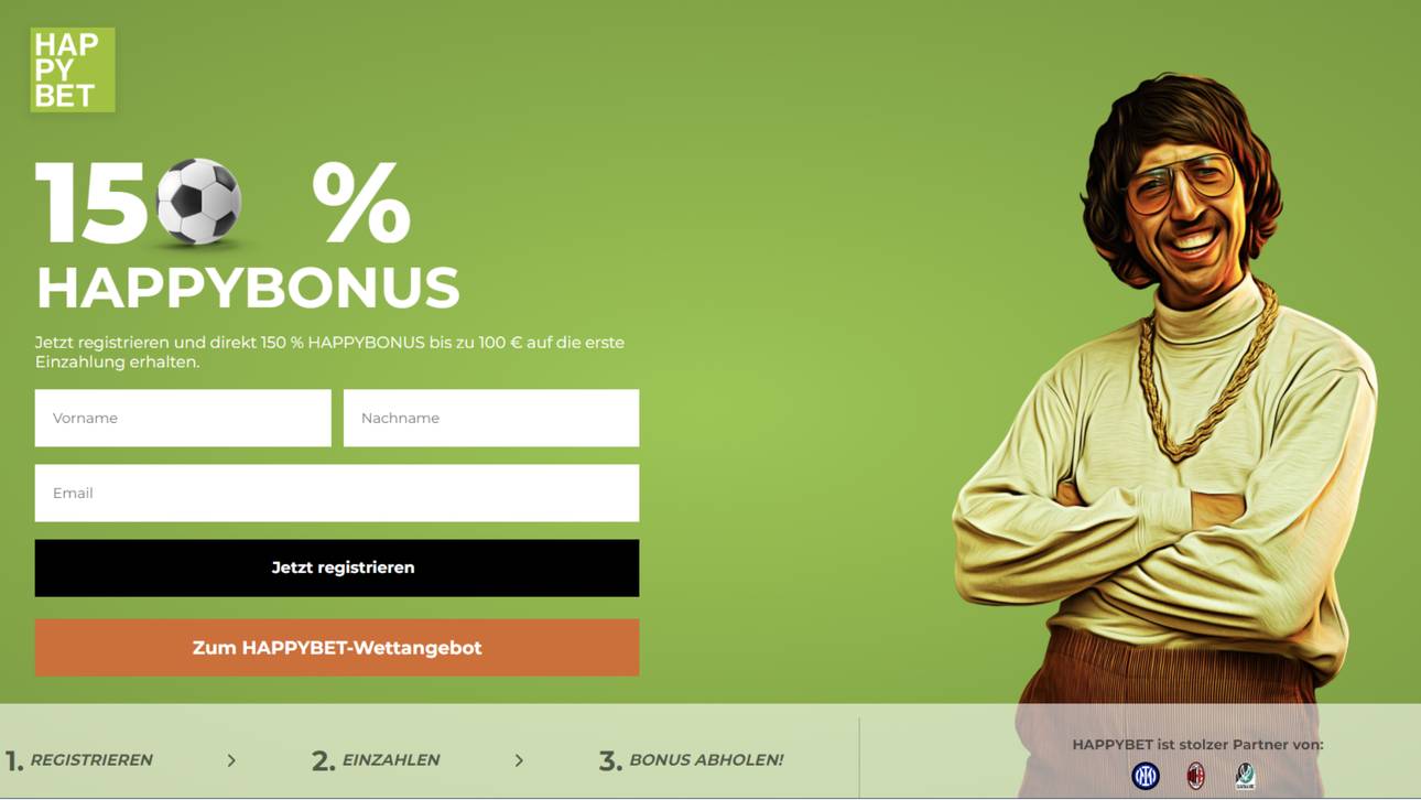Melden Sie sich jetzt bei Happy Bet an