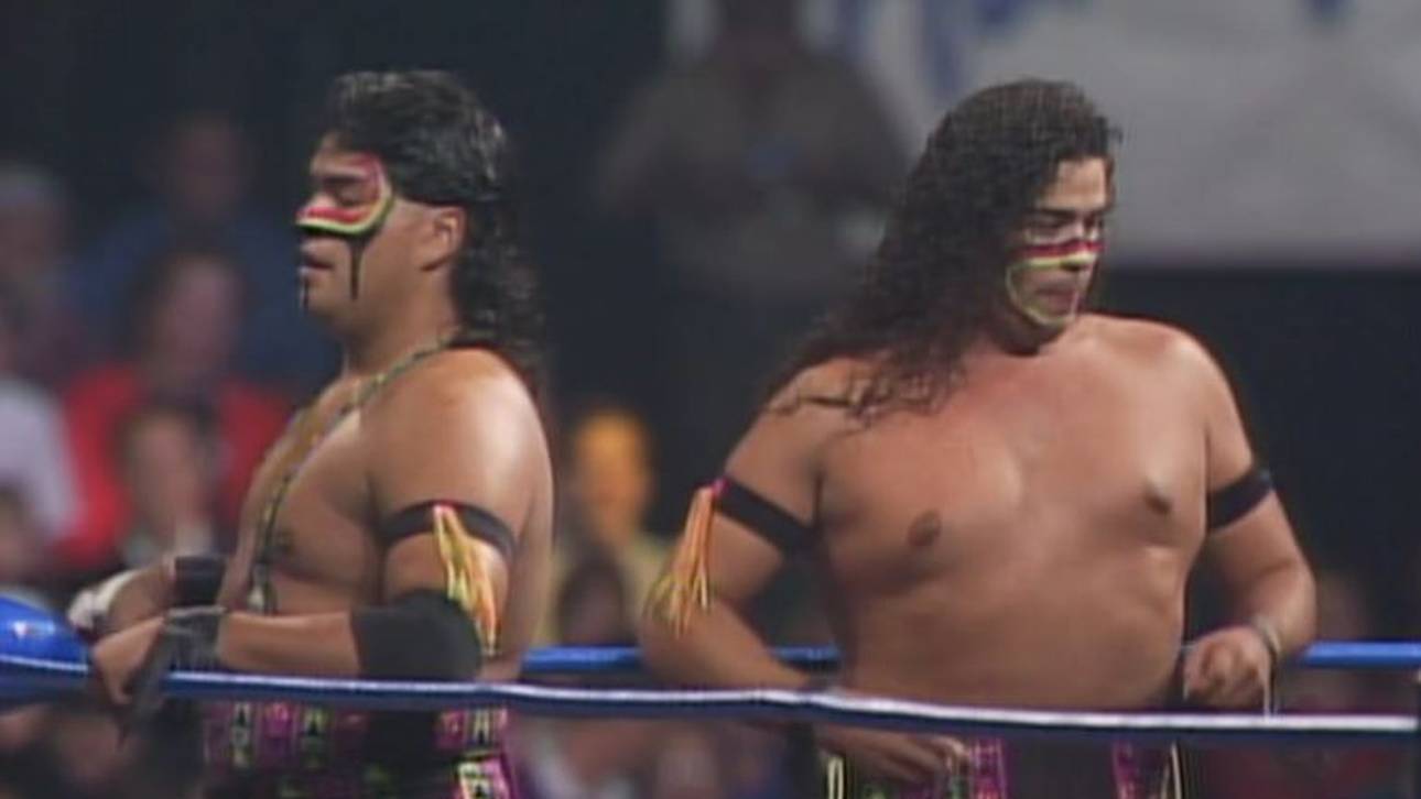 Der verstorbene Chris Youngblood (l.) und Bruder Mark bei WCW