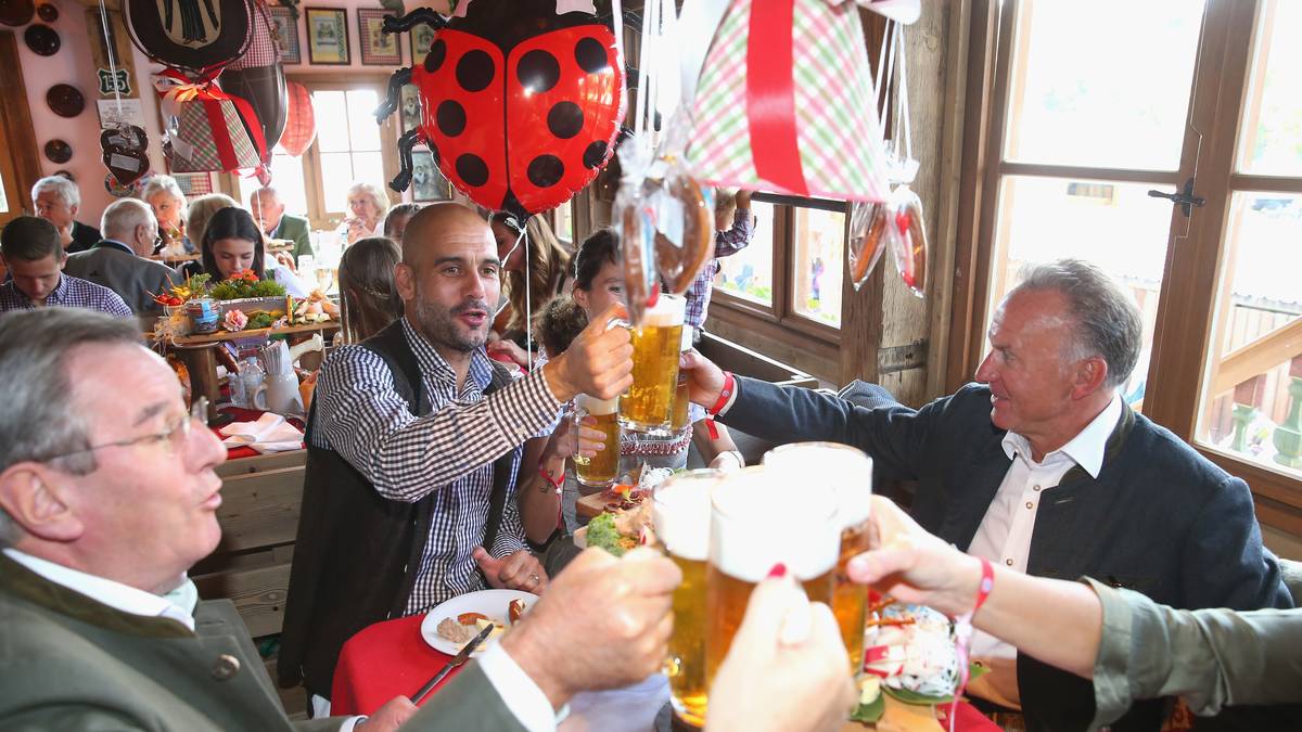 Karl Hopfner, Pep Guardiola und Karl-Heinz Rummeingge