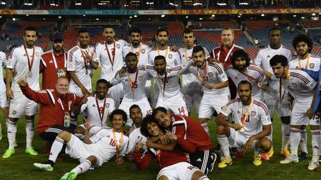 Die Vereinigten Arabischen Emirate feiern den dritten Platz bei den Asienmeisterschaften