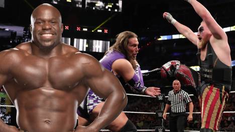 WWE-Star Apollo Crews ist ein alter Bekannter der deutschen Ringhoffnung Alexander Wolfe (r.)