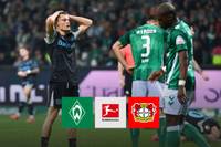 Ausgerechnet gegen Bayer Leverkusen beendet Werder Bremen das lange Warten auf ein Heimtor. Trotzdem sieht der Meister lange wie der Sieger aus - bis der Bremer Last-Minute-Wahnsinn seinen Lauf nimmt.