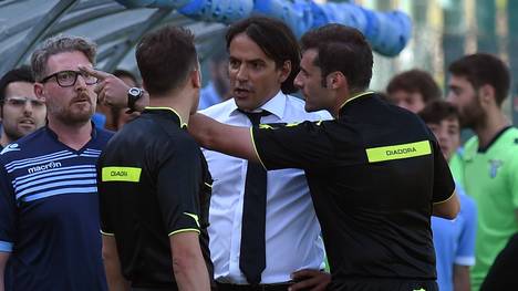 Trainer Simone Inzaghi (M.) übernimmt bei Lazio Rom
