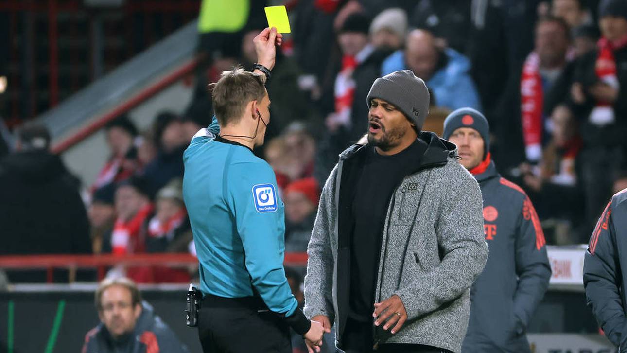Schiedsrichter Martin Petersen zeigte Trainer Vincent Kompany die Gelbe Karte