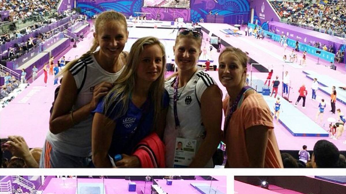 Kein Tag ohne neue Selfies von den deutschen Volleyballerinnen. Allen voran Margareta Kozuch ist in Sachen Social Media immer vorne dabei. Heute im Programm: Klassenfahrt zu Fabian Hambüchen und den Turnern. Glück hat's leider nicht gebracht