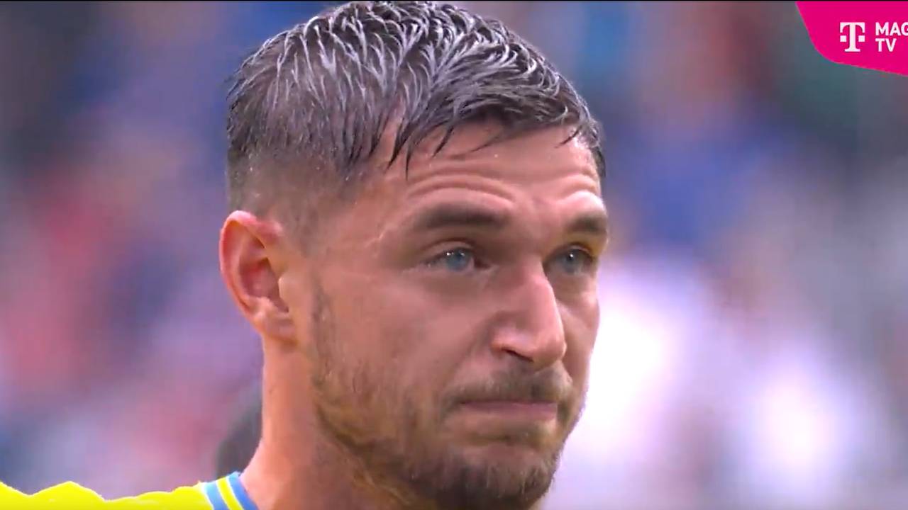 Ukrainer mit emotionaler Botschaft