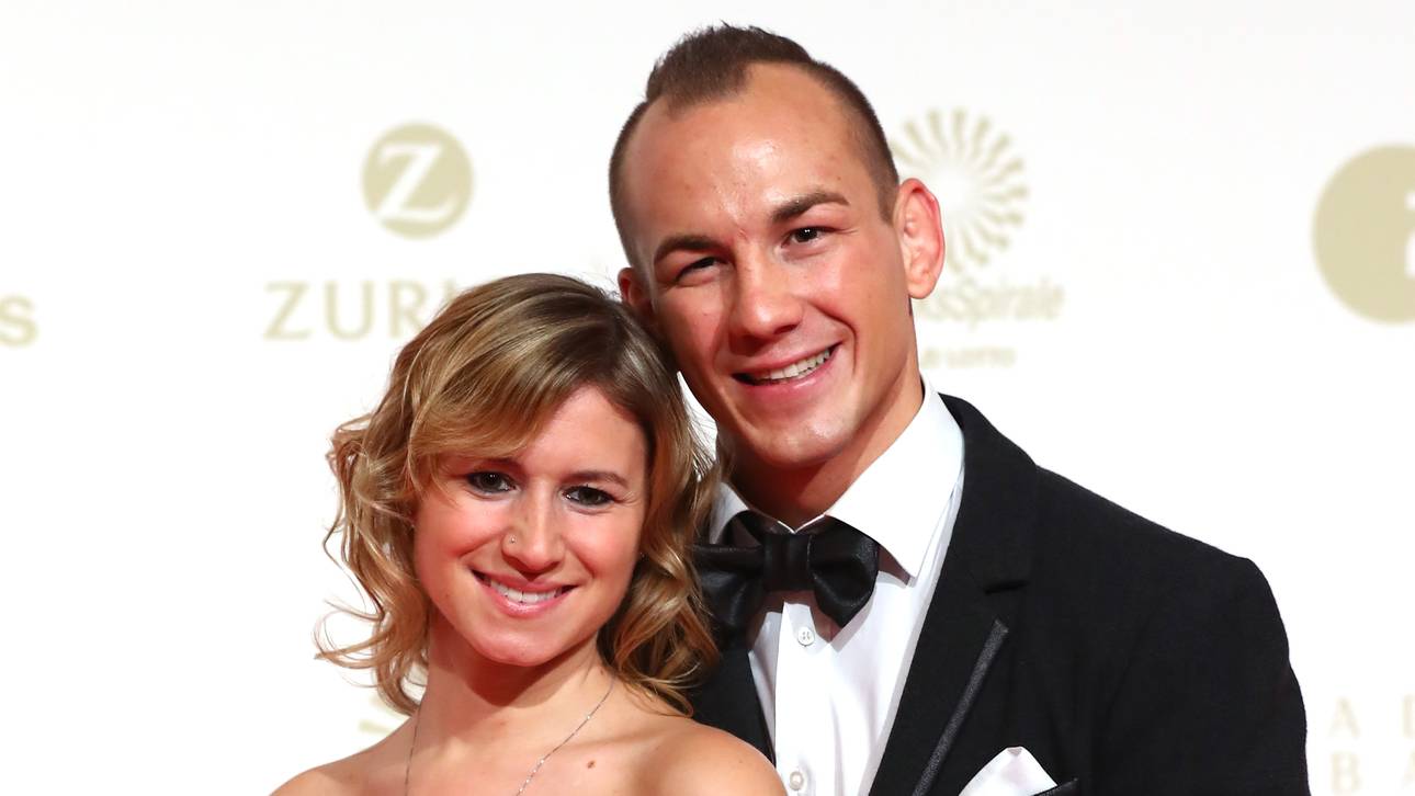 Frank Stäbler und Frau Sandra bei der Sportler-des-Jahres-Gala 2017