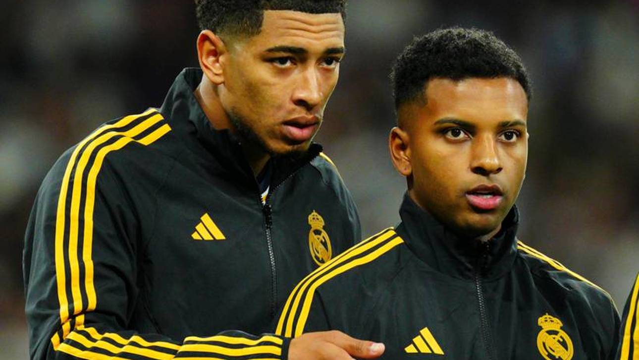 Rodrygo (r., hier mit Jude Bellingham) steht als Star-Spieler von Real Madrid nicht auf der Shortlist zum Ballon d'Or