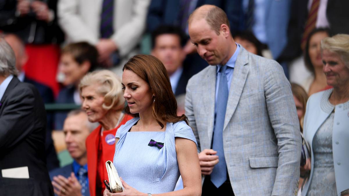 Auch beim Herren-Finale ist Herzogin Kate in Begleitung ihres Gatten Prinz William auf dem Centre Court anwesend 