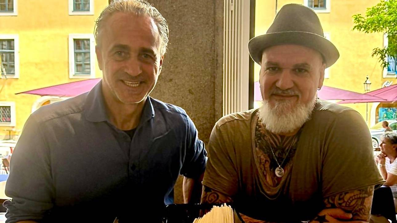 SPORT1-Reporter Reinhard Franke traf Maurizio Gaudino (l.) in München