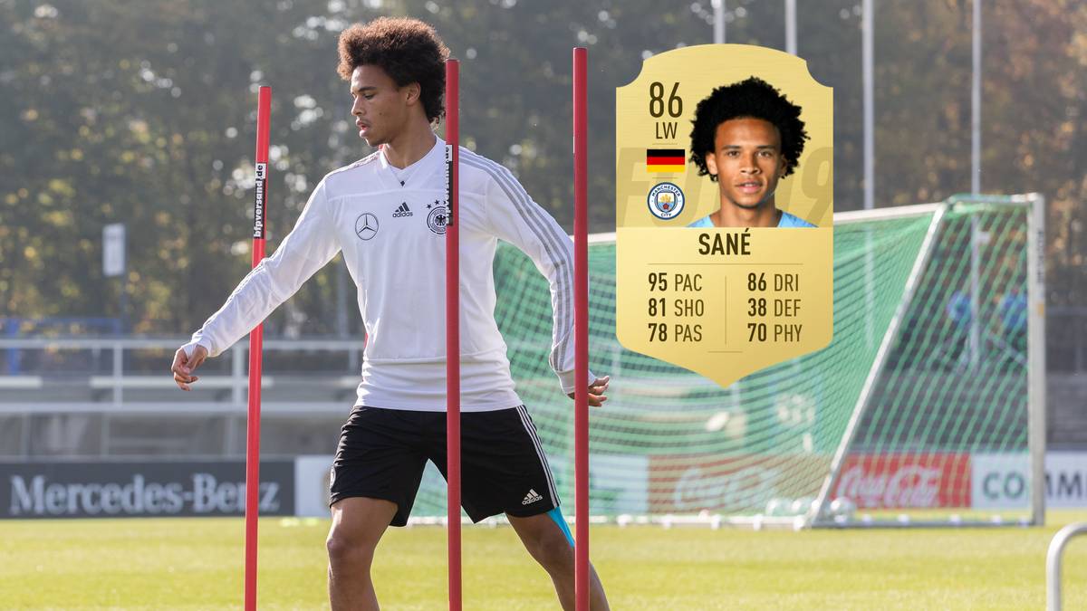 Leroy Sane - Stärke 86: Er ist einer der schnellsten Spieler in der Premier League. Eine Eigenschaft, die ihn auch in FIFA 19 auszeichnet. In der Nationalelf kam der Offensivmann noch nicht richtig klar, vielleicht ändert sich das nun in der Nations League