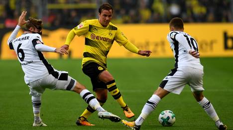 Nationalspieler Mario Götze (2. v. li.) hat bei Borussia Dortmund einen Vertrag bis 2020