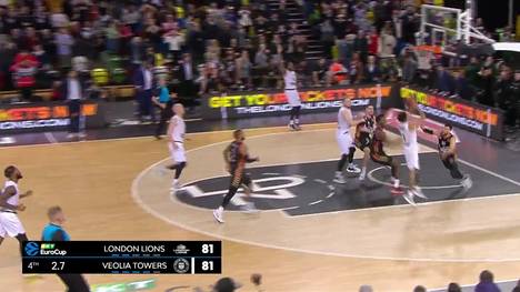 Die Veolia Towers Hamburg erwischen bei den favorisierten London Lions einen Traumstart. Die Engländer aber kämpfen sich zurück ins Spiel, das sich zu einem Krimi entwickelt - mit einer Entscheidung in allerletzter Sekunde.