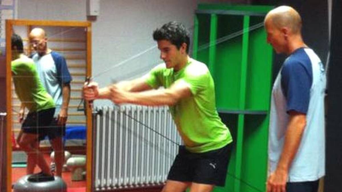 ...wie ein durchtrainierter Körper. Besonders die hohen Fliehkräfte in den Kurven erfordern eine maximale Fitness (Quelle: Twitter@marcmarquez93)