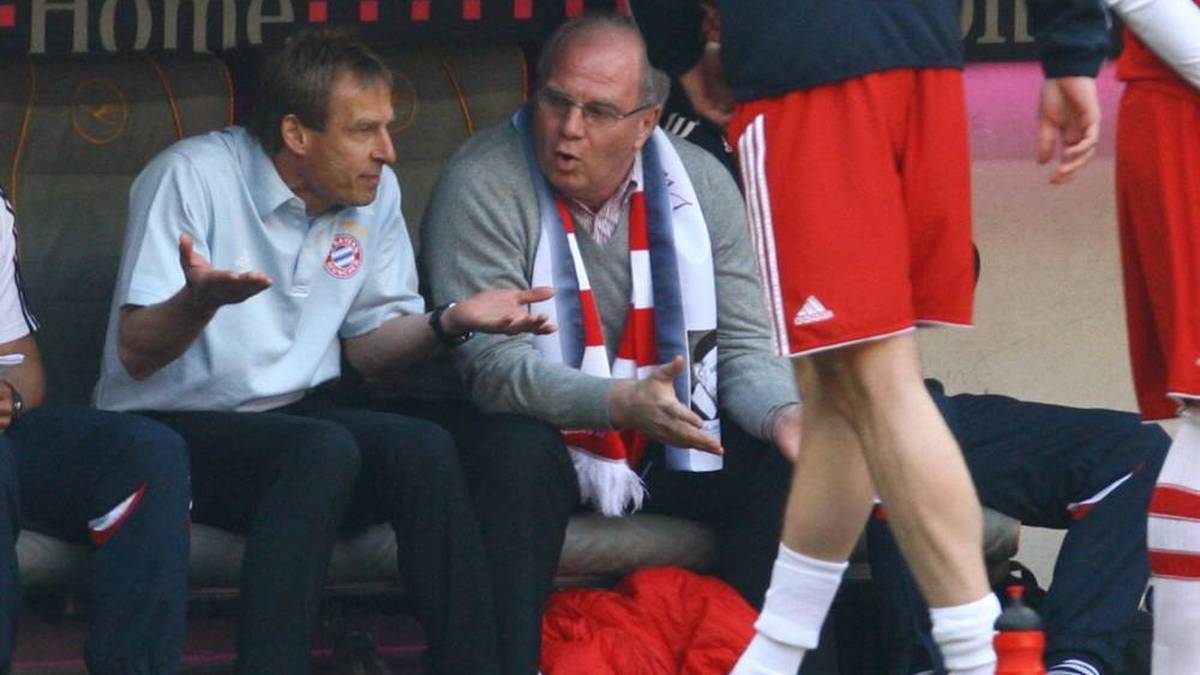 Einst zusammen beim FC Bayern: Jürgen Klinsmann (li.) und Uli Hoeneß
