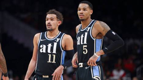 Das Hawks-Duo Trae Young (l.) und Dejounte Murray (r.) wurde auseinandergerissen