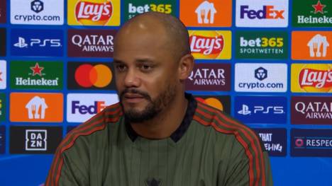 Vincent Kompany spricht nach dem Sieg gegen den Club Brügge in der Pressekonferenz über den Youngstar Lennart Karl.