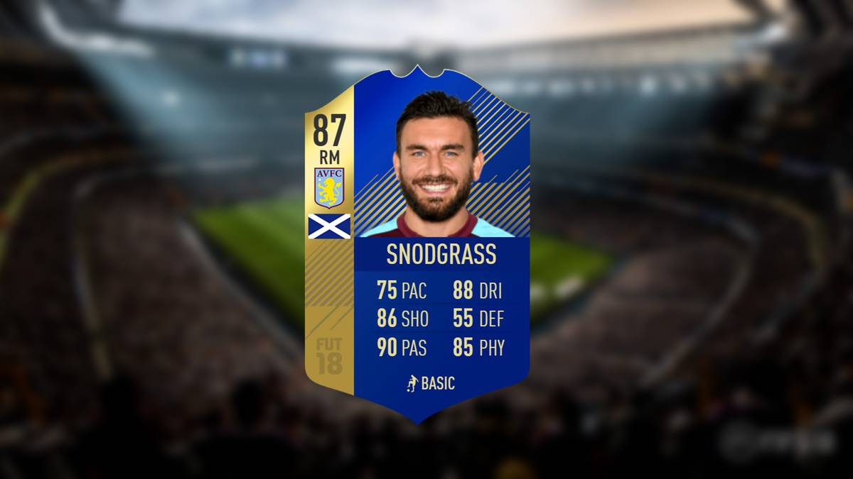 Robert Snodgrass 87 – Aston Villa