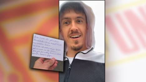 Max Kruse bekommt besondere "Fanpost": Der Union-Stürmer lässt es sich nicht nehmen, auf die beleidigende Zuschrift zu antworten.