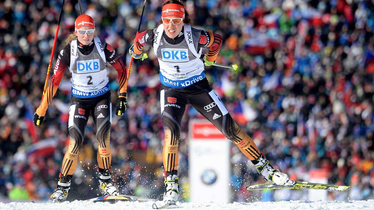 Franziska Hildebrand und Laura Dahlmeier