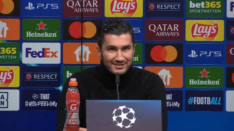 Ein spanischer Journalist fragt BVB-Trainer Nuri Sahin nach der 2:3-Niederlage gegen den FC Barcelona, ob die Katalanen oder Real Madrid besser seien. Der ehemalige Real-Madrid-Profi hat eine klare Meinung.