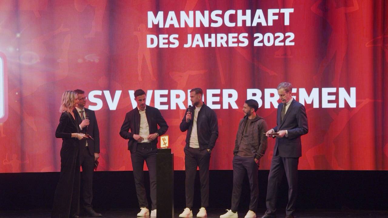 Bei der Bremer Sportgala wurde Werder als Mannschaft des Jahres 2022 gekürt