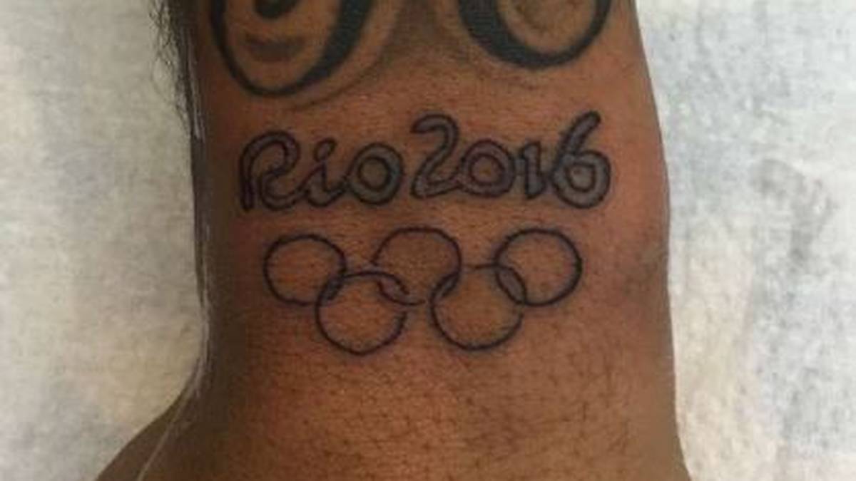 Brasiliens Fußballheld Neymar sind die Olympischen Spiele unter die Haut gegangen, wie sein Bild auf Snapchat eindrucksvoll beweist