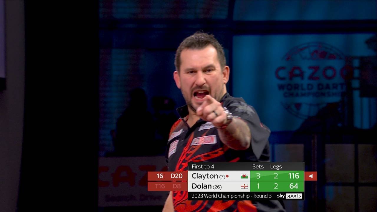 Darts WM 2023: Jonny Clayton besiegt Brendan Dolan mit 4:1