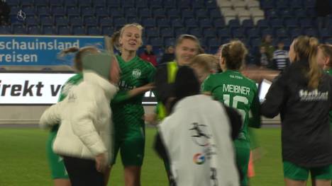 Die SGS Essen gewinnt im Montagabendspiel das Revierderby beim MSV Duisburg. Das goldene Tor fällt nach einer Ecke.