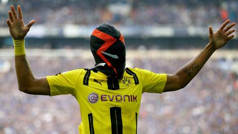 Pierre-Emerick Aubameyang jubelte auf Schalke mit Maske