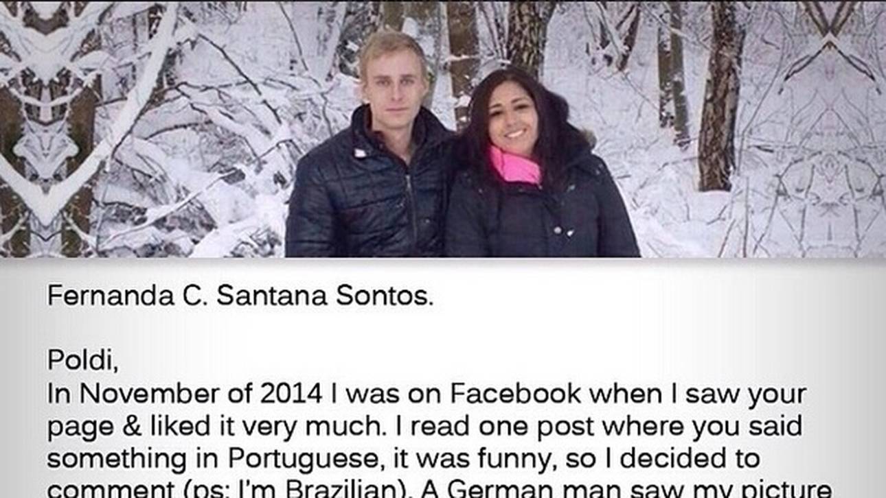 Lukas Podolski als Ehestifter bei Facebook