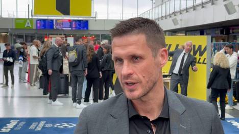 Borussia Dortmunds Sportdirektor Sebastian Kehl äußert sich vor dem Abflug nach London zum Champions League Finale gegen Real Madrid.