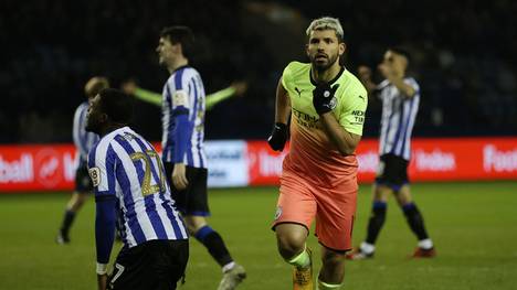 Sergio Agüero erzielte gegen Sheffield Wednesday sein 254. Tor im Trikot von Manchester City