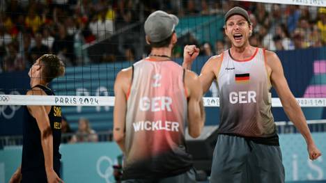 Nils Ehlers (r.) und Partner Clemens Wickler bei Olympia