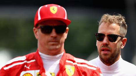 Kimi Raikkonen (l.) und Sebastian Vettel sind mit ihrer Ausgangsposition beim Ungarn-GP unzufrieden