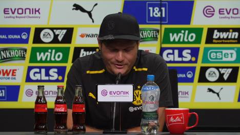 Borussia Dortmunds Trainer Edin Terzic spricht über einen möglichen Wechsel von Harry Kane zu Bayern München.