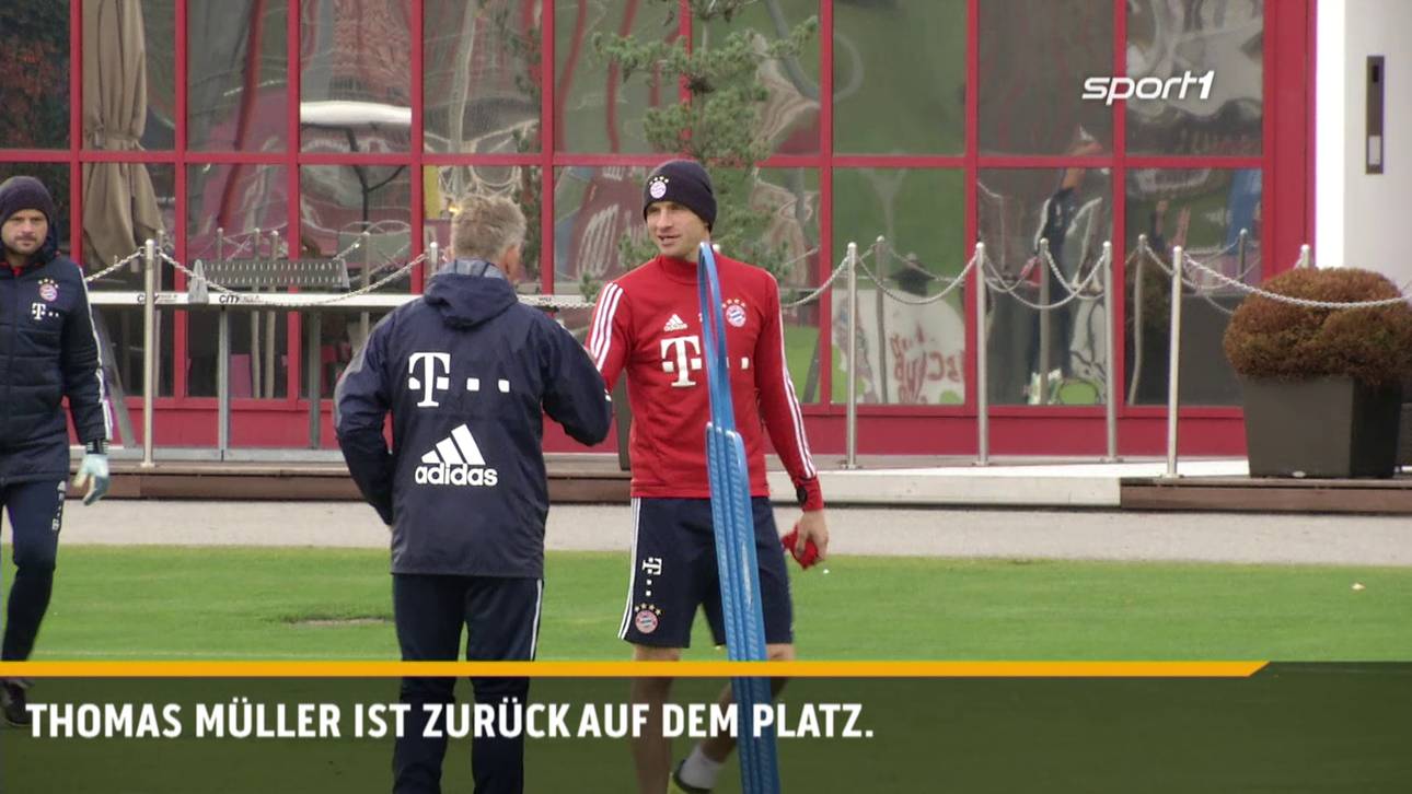 Müller zurück im Bayern-Training